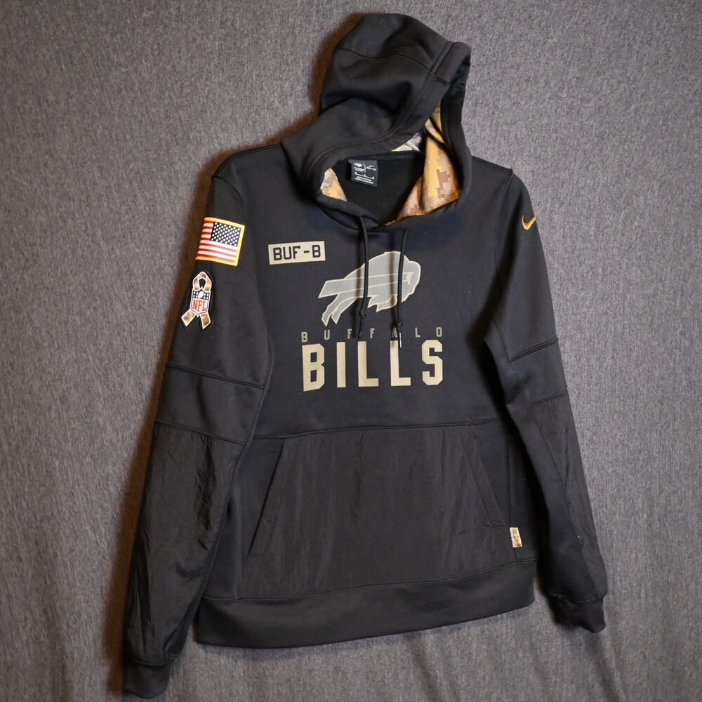 Buffalo Bills Nike Men's Salute to Service On Field Hoodie NFL Black